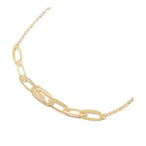 NWT 14k gold plated paperclip bracelet